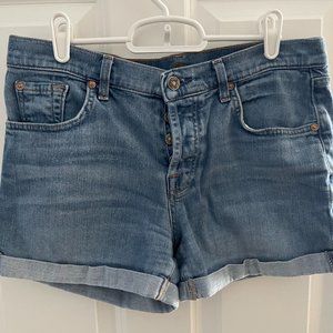 7 For All Man Kind Roll Up Cuff Shorts